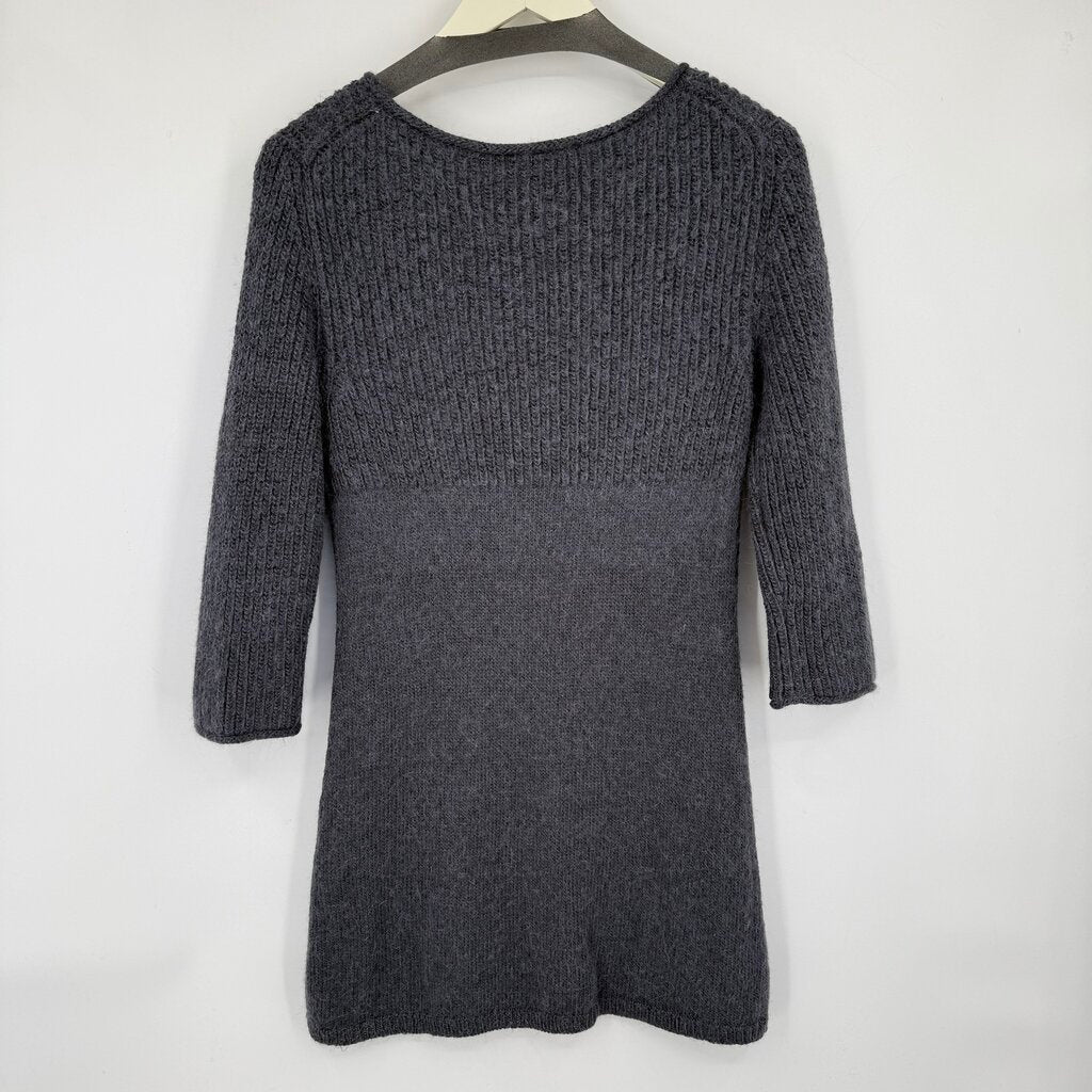 women Moth Alpaca Blend Sweater Dress Gray Dress M