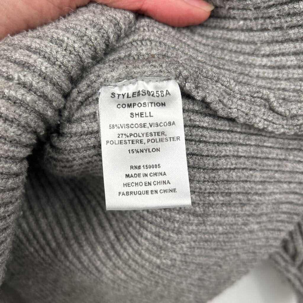 women dRA - Anthro Peplum Gray Sweater M