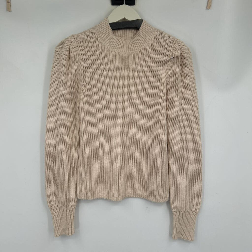 women 525 America Shaker Puff Cotton Ivory Sweater XS