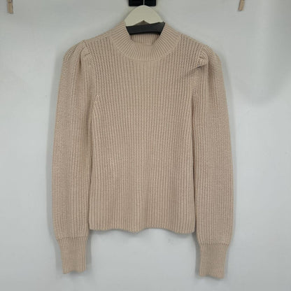 women 525 America Shaker Puff Cotton Ivory Sweater XS