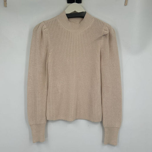 women 525 America Shaker Puff Cotton Ivory Sweater XS