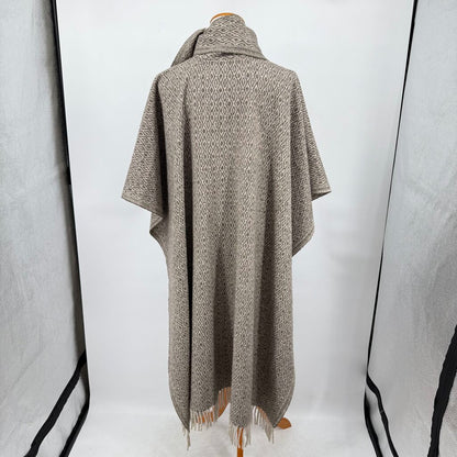 Made in Mexico Natural Wool Poncho Jacket