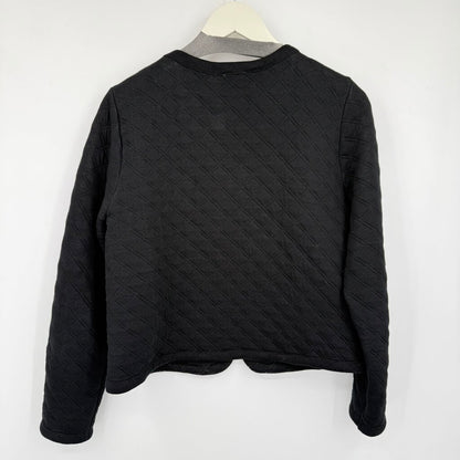 women J. Crew Outlet Diamond Quilted Black Jacket S