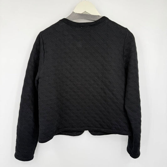 women J. Crew Outlet Diamond Quilted Black Jacket S
