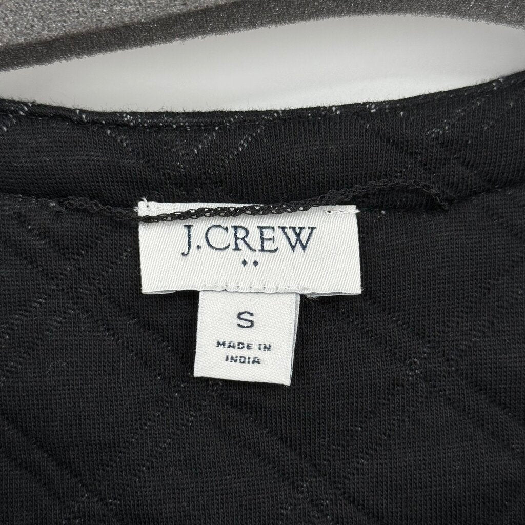 women J. Crew Outlet Diamond Quilted Black Jacket S