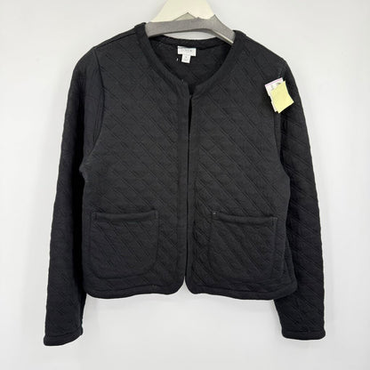 women J. Crew Outlet Diamond Quilted Black Jacket S