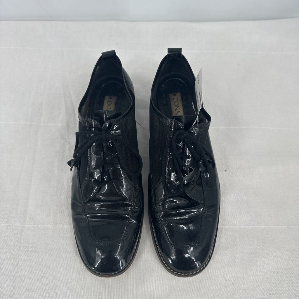 women Donald J Pliner Mesh and Patent Oxford Black Shoes 8