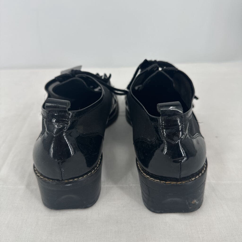 women Donald J Pliner Mesh and Patent Oxford Black Shoes 8