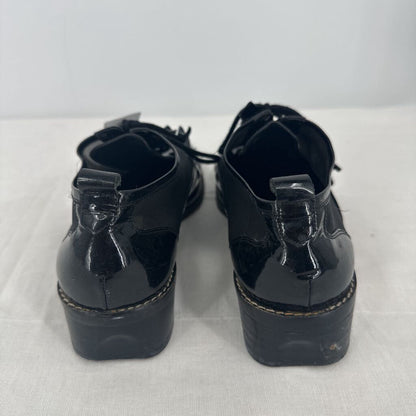 women Donald J Pliner Mesh and Patent Oxford Black Shoes 8