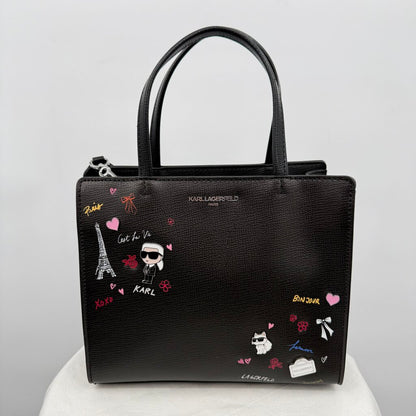women Karl Lagerfeld NWT Maybelle Satchel Black Purse