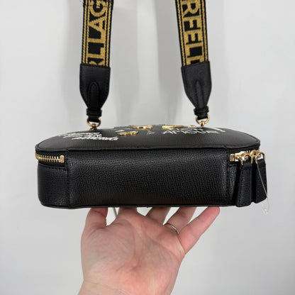 women Karl Lagerfeld NWT Bellamy Crossbody with Cate Pins Black Purse