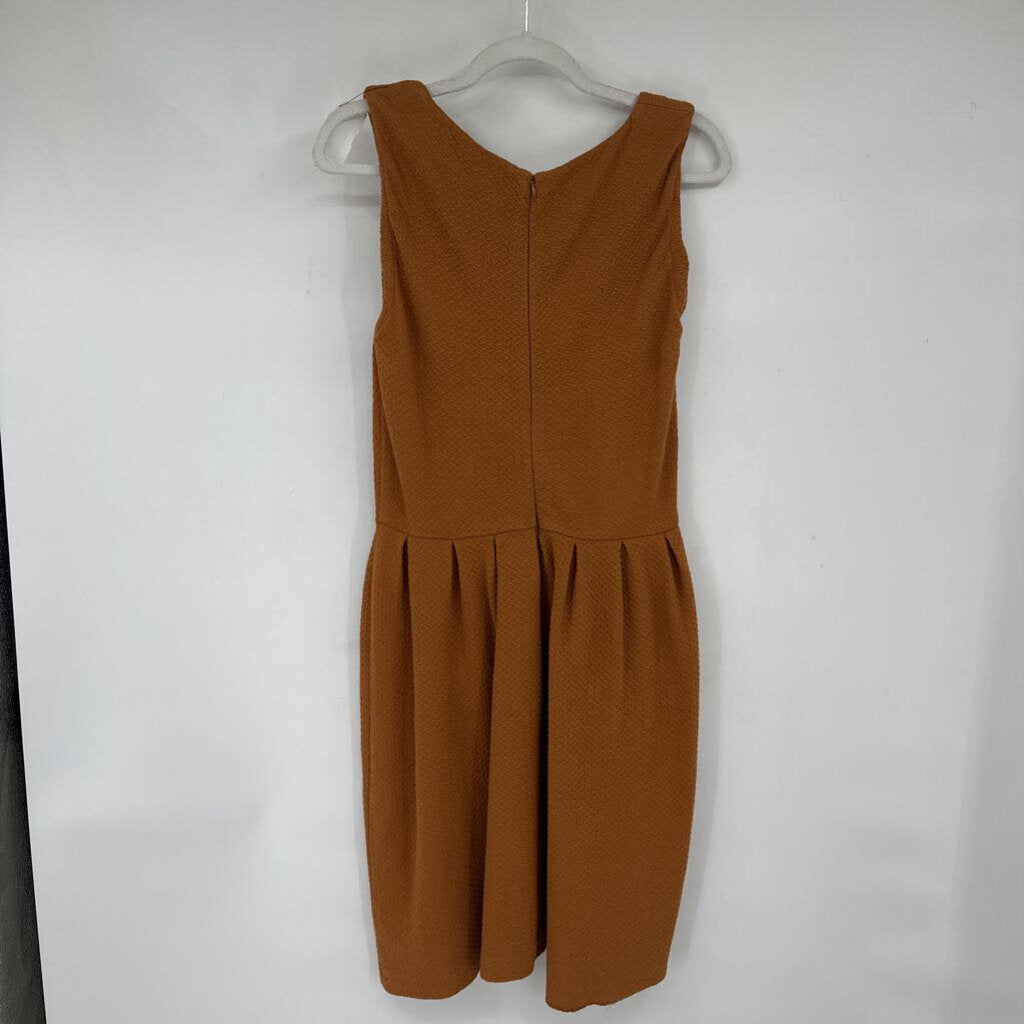 women Ganni Textured Knit Sleeveless chestnut Brown Dress M