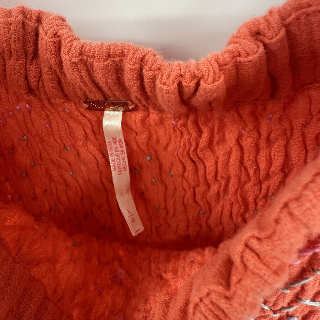 women Free People Catch Me Midi Coral Dress L