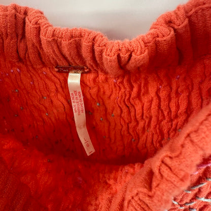 women Free People Catch Me Midi Coral Dress L