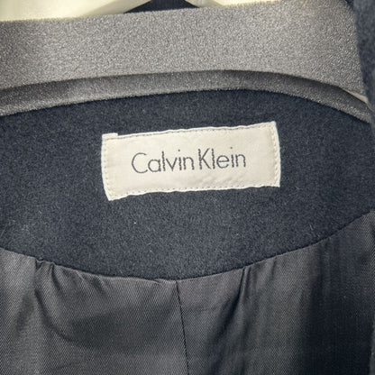 women Calvin Klein 90s Vintage Merino Wool Overcoat Black Coat 6