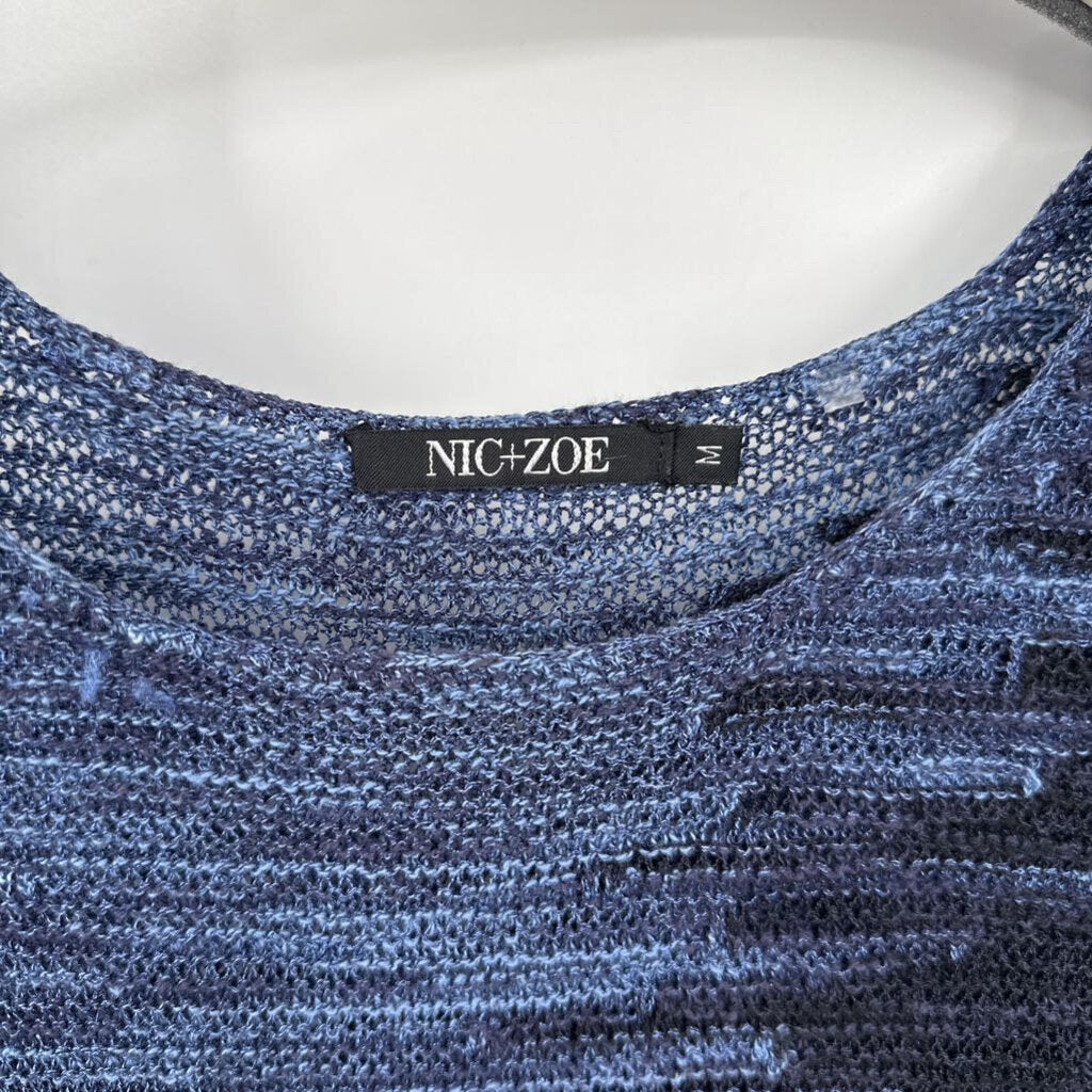 women Nic + Zoe Ombre Blue Sweater M