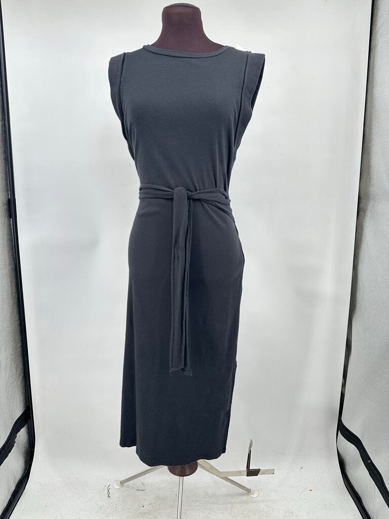 women Vince Knit Wrap Tie Black Dress XS