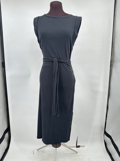 women Vince Knit Wrap Tie Black Dress XS
