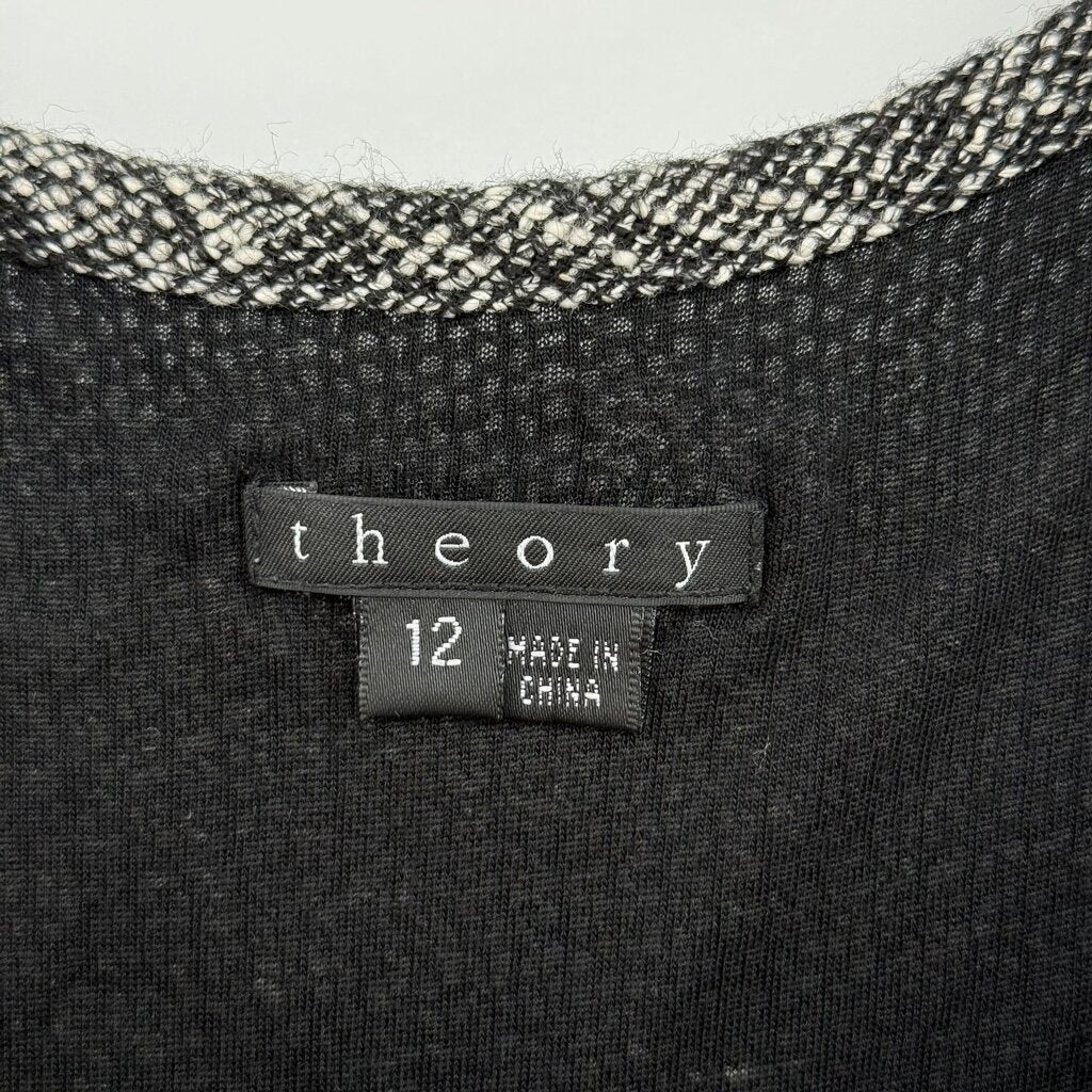 women Theory Marled Sleeveless A-Line Gray Dress 12