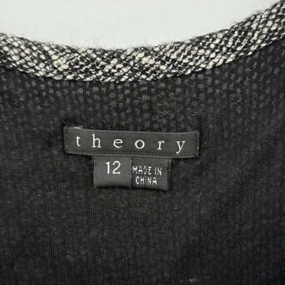 women Theory Marled Sleeveless A-Line Gray Dress 12