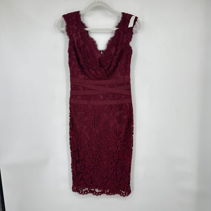 women Tadashi Lace Cocktail Wine Dress 0