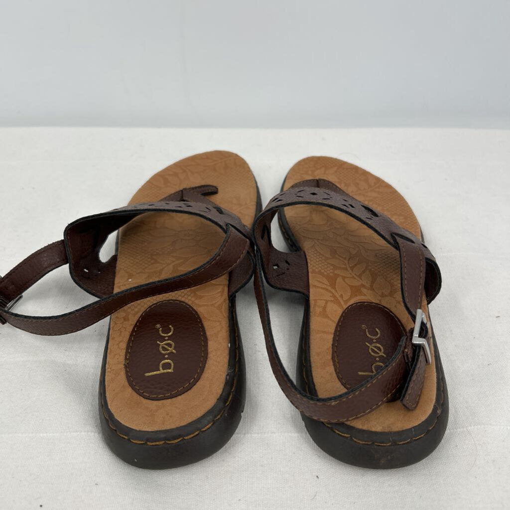 women BOC Laser Cut Sandals Brown Shoes 9