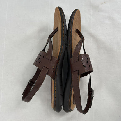 women BOC Laser Cut Sandals Brown Shoes 9