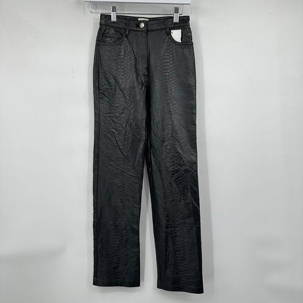 women Wilfred Vegan Python Melina Black Pants 00