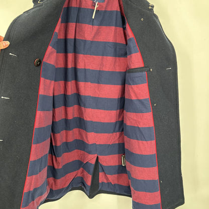 women Hamnett Wool Blend Pea Coat Navy Blue Coat 12