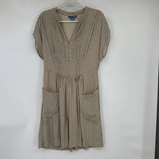 women Lil - Anthro Love Print Cream and Black Dress 8