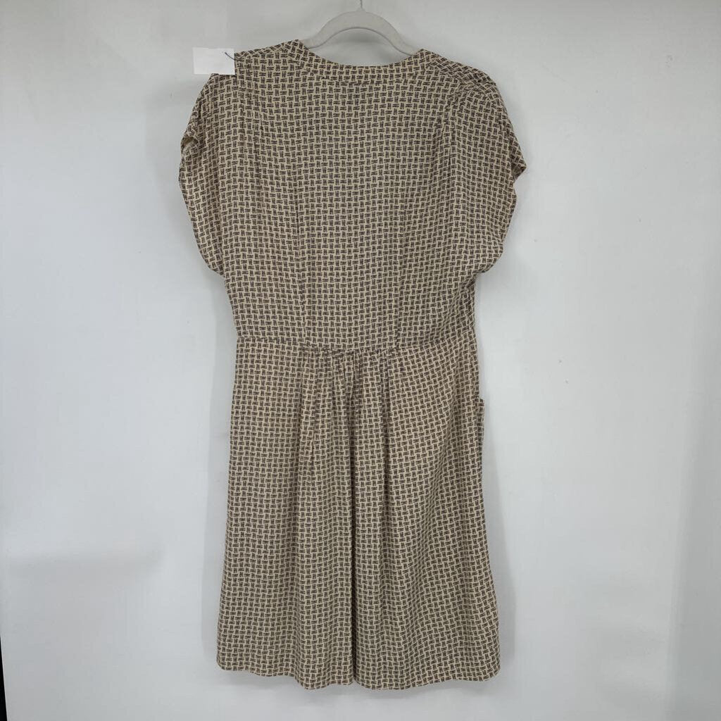 women Lil - Anthro Love Print Cream and Black Dress 8