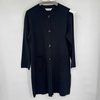 women Misook Duster Cardigan Black Sweater S