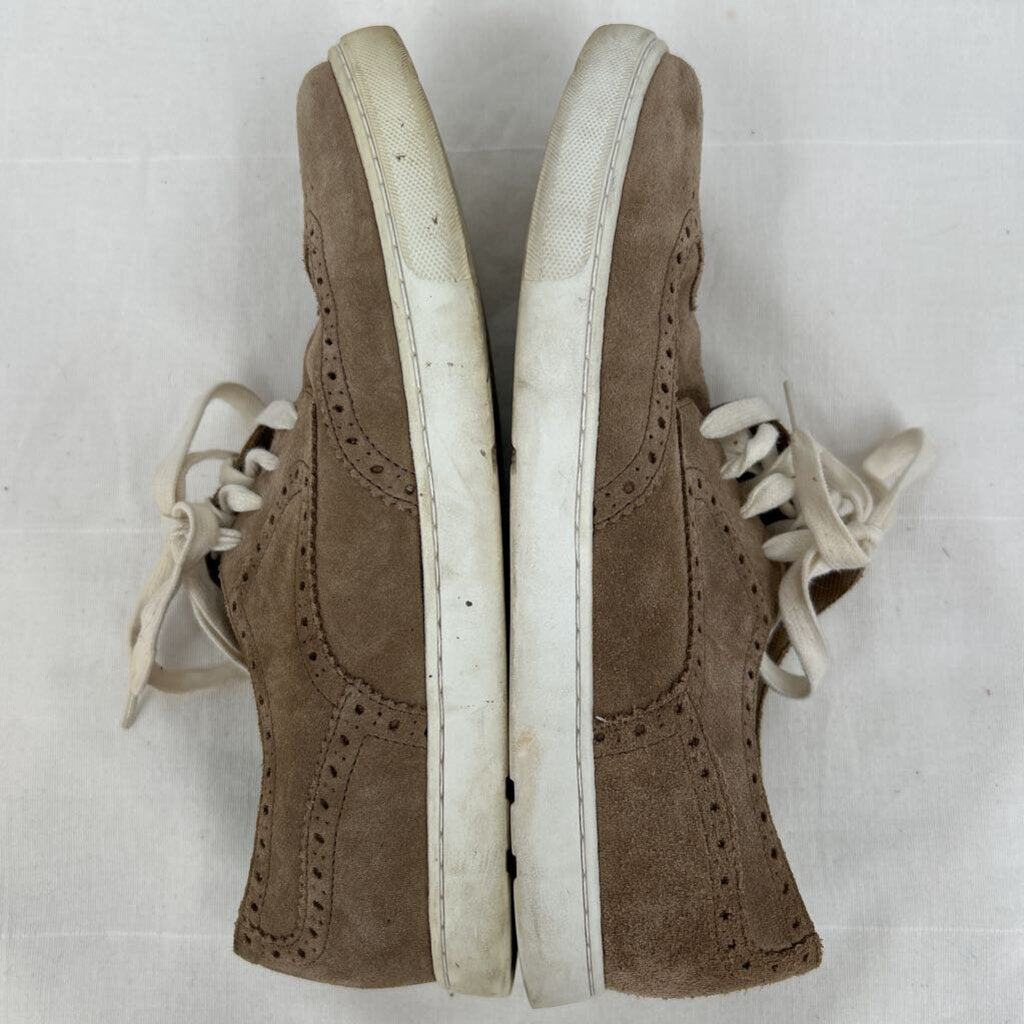 men Rockport Suede Wingtip Sneakers Tan Cream Shoes 9