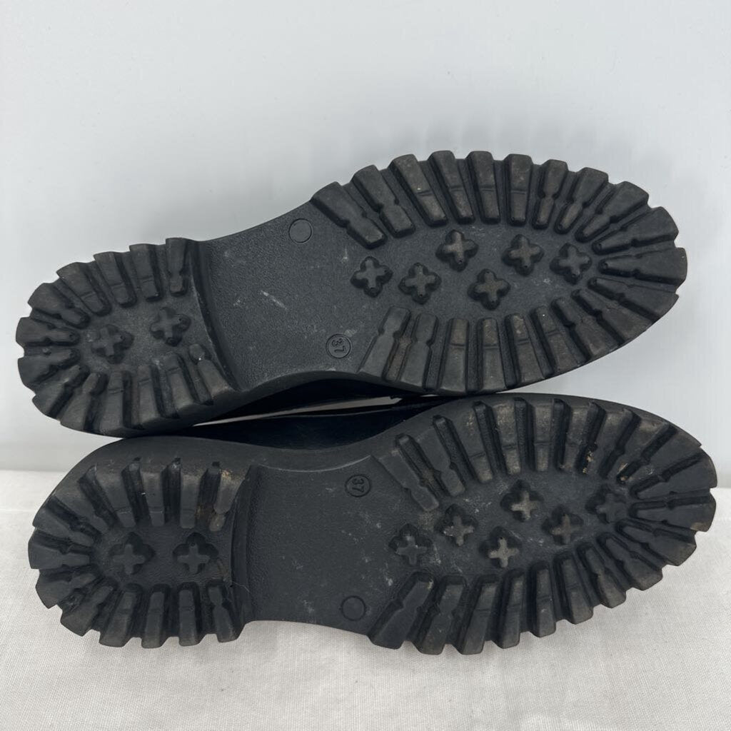 women Jon Josef Chunky Lug Sole Penny Loafers Black Shoes 37/7-7.5