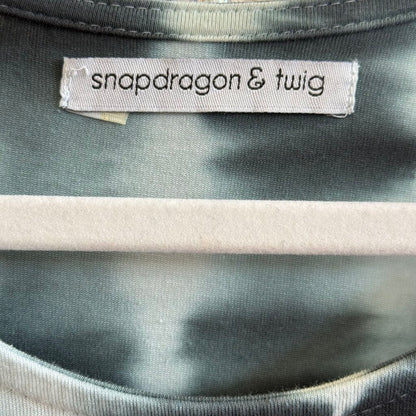 women Snapdragon & Twig Shibori Leighton Dress in Thunder Shibori Black White Dress XS 4-6