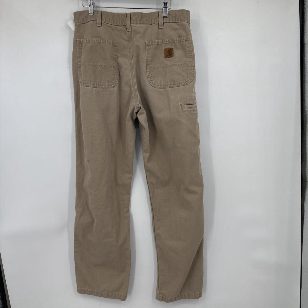men Carhartt Distressed Dungaree Fit Khaki Jeans 34x34