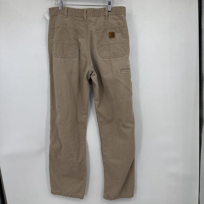 men Carhartt Distressed Dungaree Fit Khaki Jeans 34x34