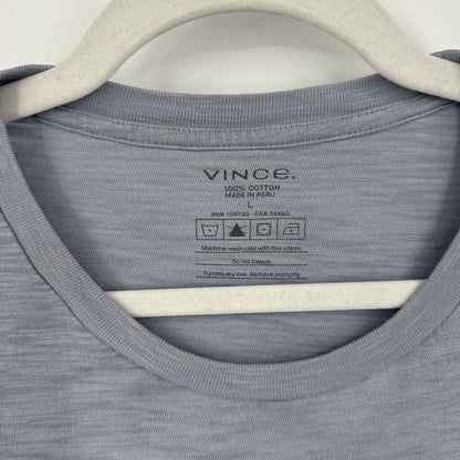 women Vince Short Sleeve Tee Cloud Gray Knit Top L