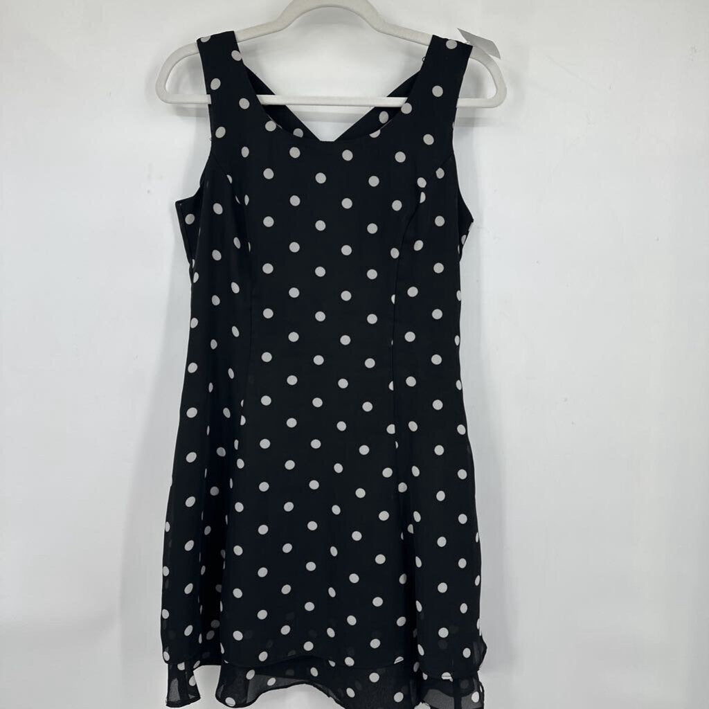 women Scarlett 90's does 50's Polka Dot Mini Black White Vintage 7/8