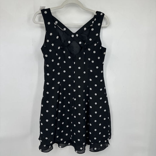 women Scarlett 90's does 50's Polka Dot Mini Black White Vintage 7/8