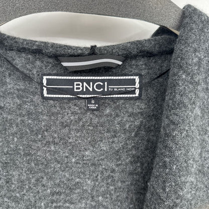 women Blanc Noir Wool Blend Hooded Long Cardigan Charcoal Sweater S