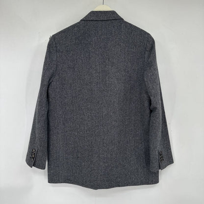 women Everlane Oversized Blazer in Wool MSRP $268 Gray Herringbone Jacket 4