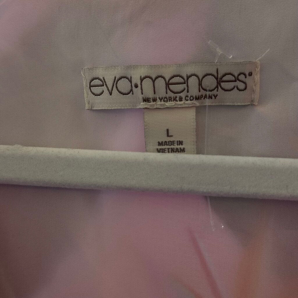 women Eva Mendes NWT Tropical Print Pink & Green Dress L