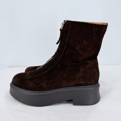 women Steve Madden Jones Suede Ankle Boot MSRP $130 Chocolate Brown Shoes 8.5