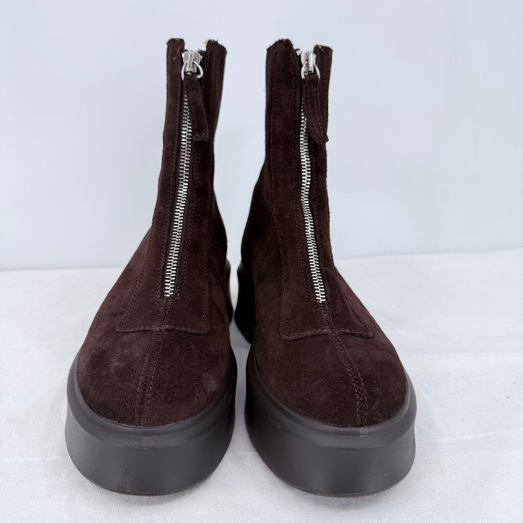 women Steve Madden Jones Suede Ankle Boot MSRP $130 Chocolate Brown Shoes 8.5