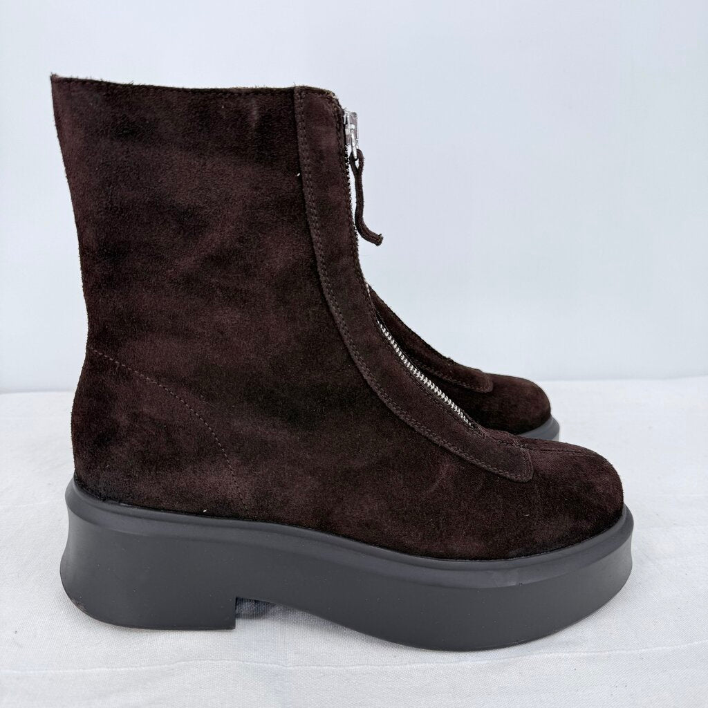 women Steve Madden Jones Suede Ankle Boot MSRP $130 Chocolate Brown Shoes 8.5