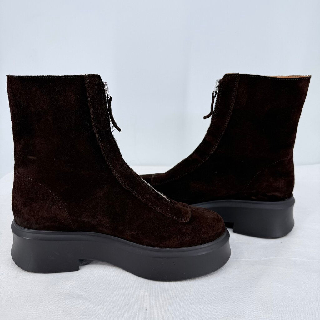 women Steve Madden Jones Suede Ankle Boot MSRP $130 Chocolate Brown Shoes 8.5