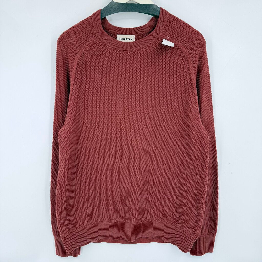 men Industry Textured Crew Dusty Rose Sweater S