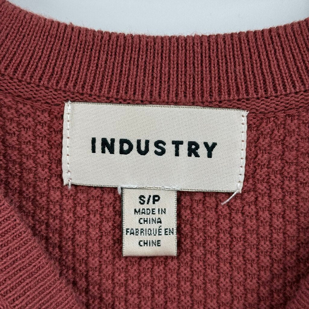 men Industry Textured Crew Dusty Rose Sweater S