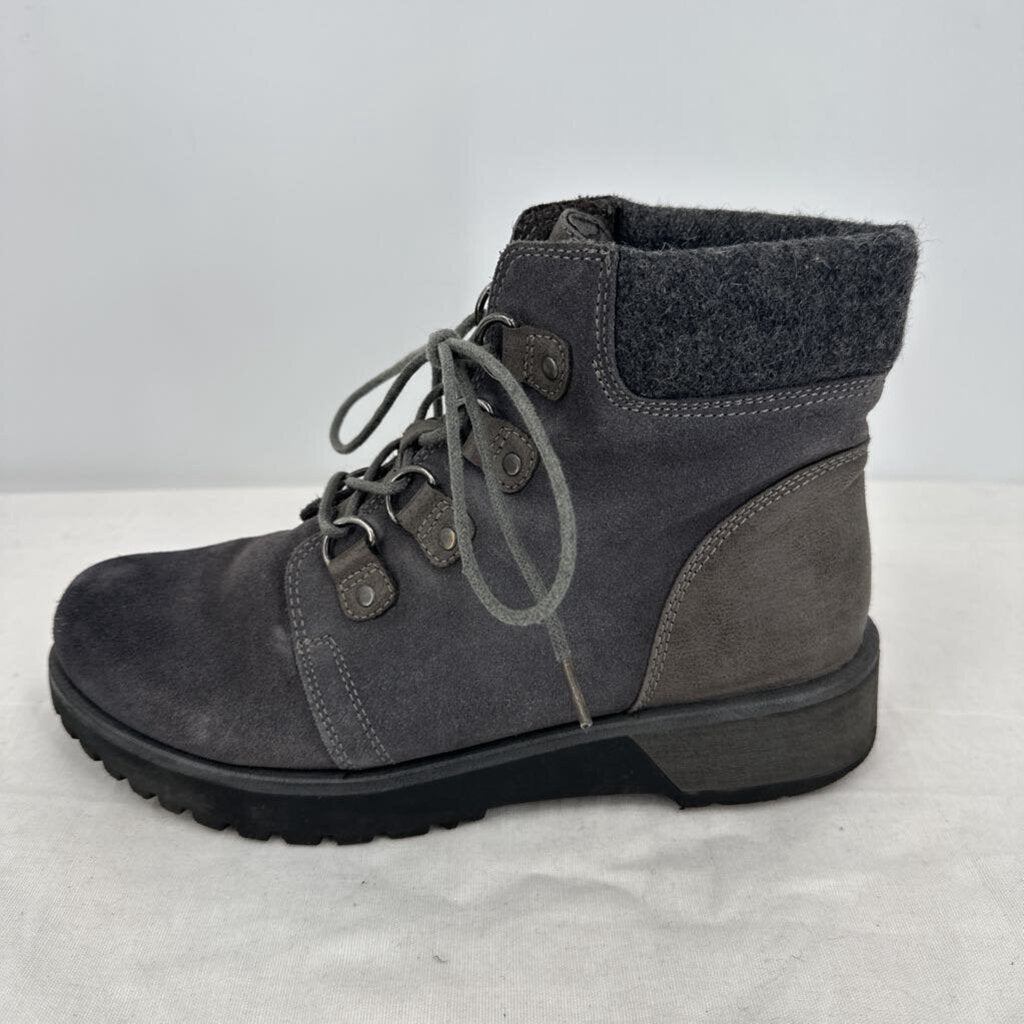 women White Mountain Lace Up Ankle Boot Gray Shoes 10